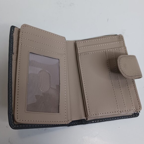 Women's Vintage Genuine Leather Grey Folded Wallet - Picture 5 of 10